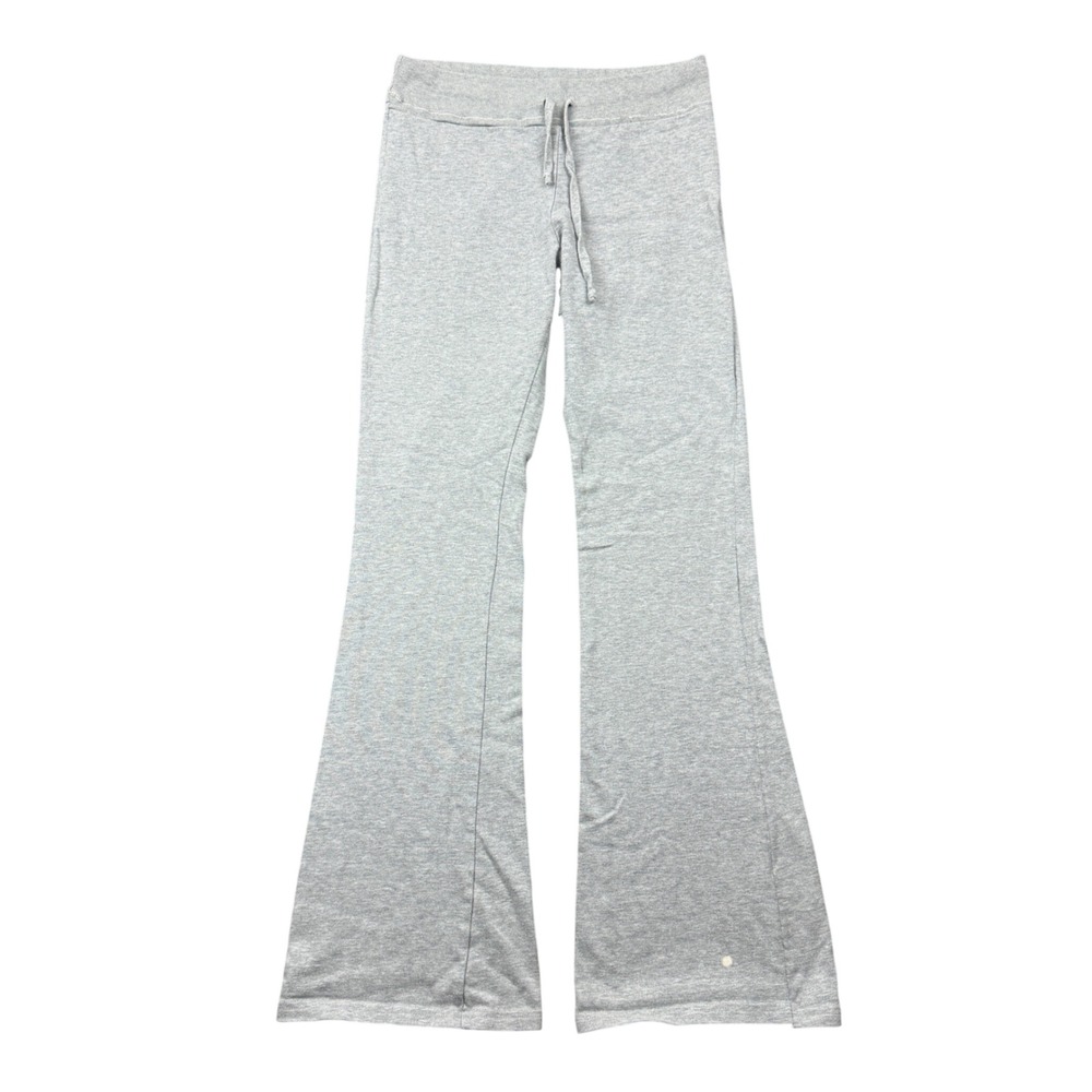 Brandy Melville Heather Grey Flare Sweatpants Drawstring Wide Leg Cotton Pants